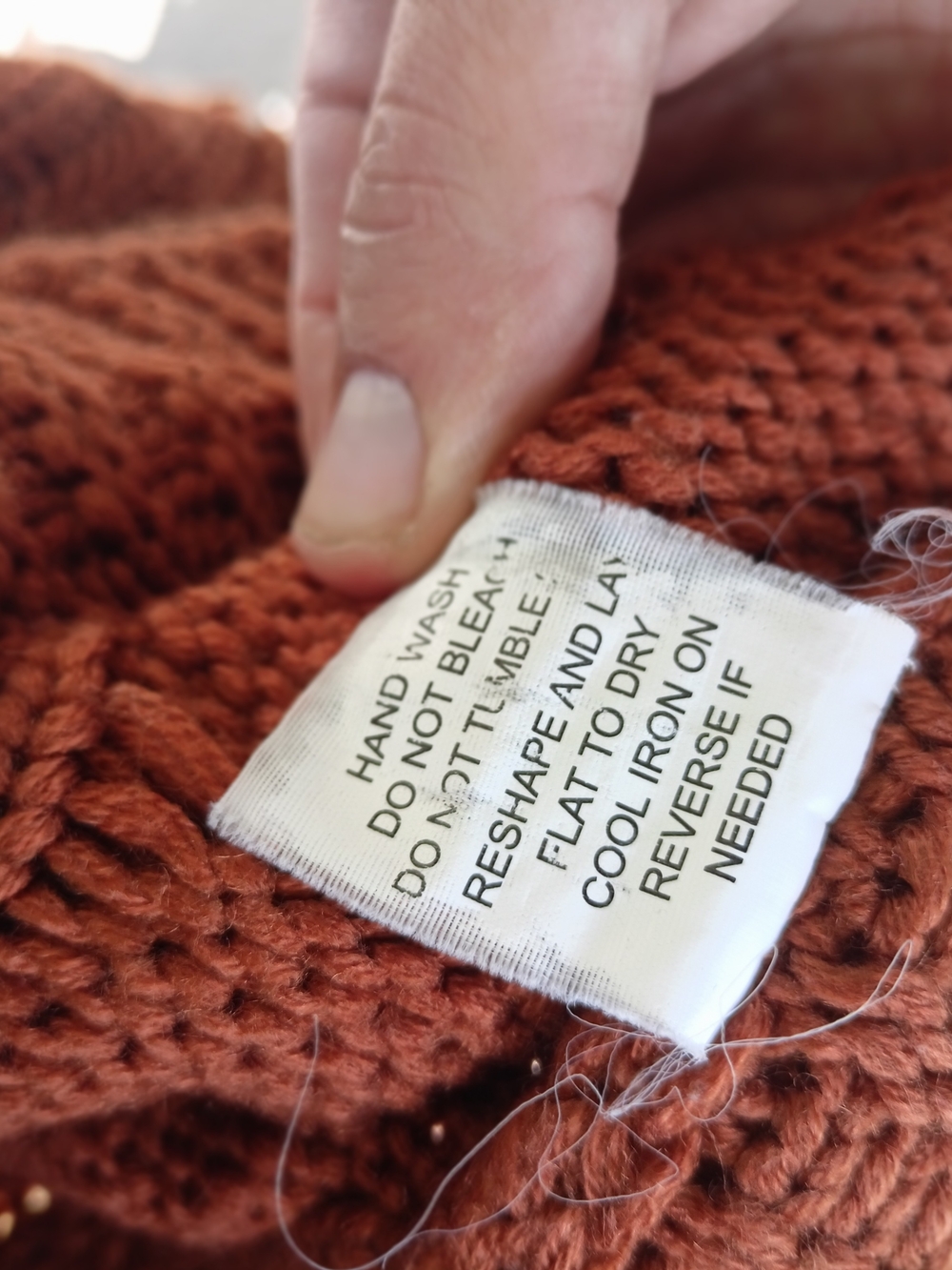 Pink Martini Women’s Brick Brown Cable Knit Open Cardigan Sweater - Picture 5 of 7